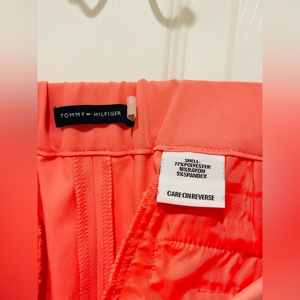 Tommy Hilfiger Vibrant Coral Cropped Pants - Picture 5 of 6
